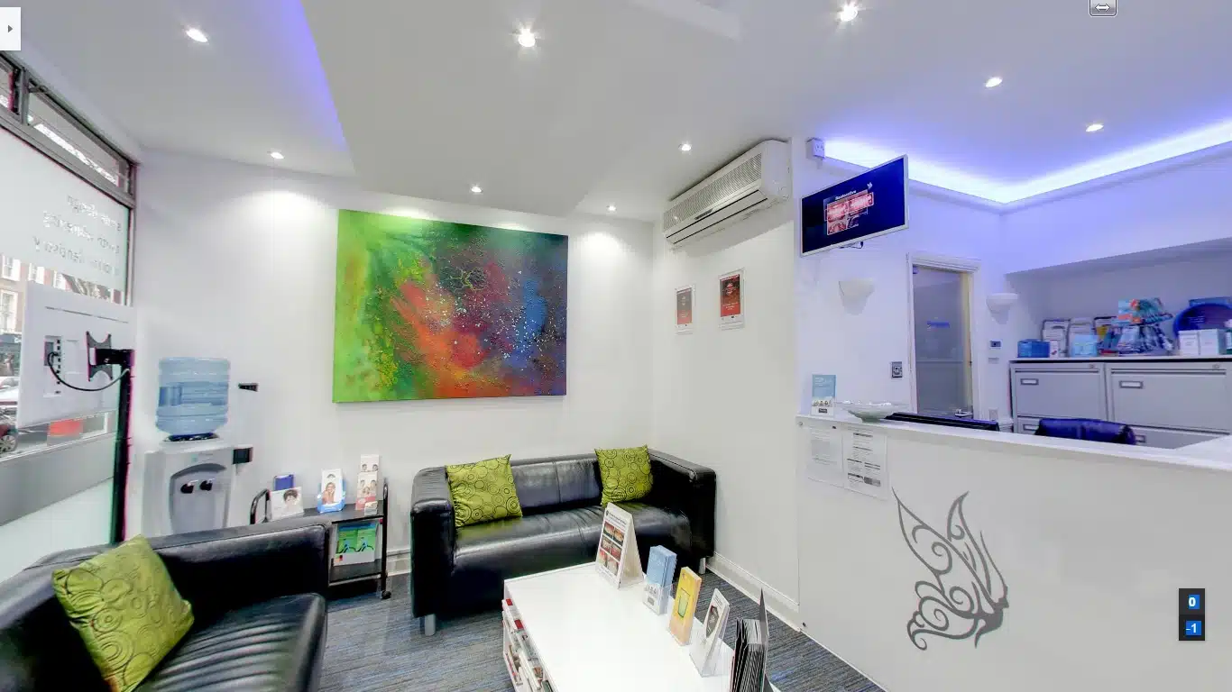 smile cliniq st john’s wood reception