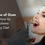 Common early signs of gum disease including irritated, bleeding gums and persistent bad breath